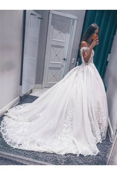 A-Line Off the Shoulder Lace Wedding Dresses Bridal Gowns 903426