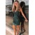 Short/Mini Dark Green V Neck Sequins Prom Dresses Homecoming Dresses 904077