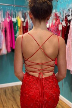 Short/Mini Red V Neck Prom Dresses Homecoming Dresses 904111