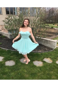 Short/Mini Chiffon Simple Prom Dresses Homecoming Dresses 904121