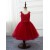 Lace and Tulle Red Flower Girl Dresses 905087