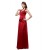 A-Line Halter Long Red Satin Bridesmaid Dresses/Wedding Party Dresses BD010001
