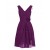 A-Line V-Neck Short Purple Chiffon Bridesmaid Dresses/Wedding Dresses BD010002