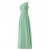 A-Line One-Shoulder Mint Green Long Chiffon Bridesmaid Dresses/Wedding Party Dresses BD010004