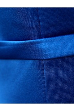 A-Line Straps Sleeveless Royal Blue Long Satin Bridesmaid Dresses/Wedding Party Dresses BD010008