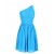 A-Line One-Shoulder Short Blue Chiffon Bridesmaid Dresses/Wedding Party Dresses BD010011