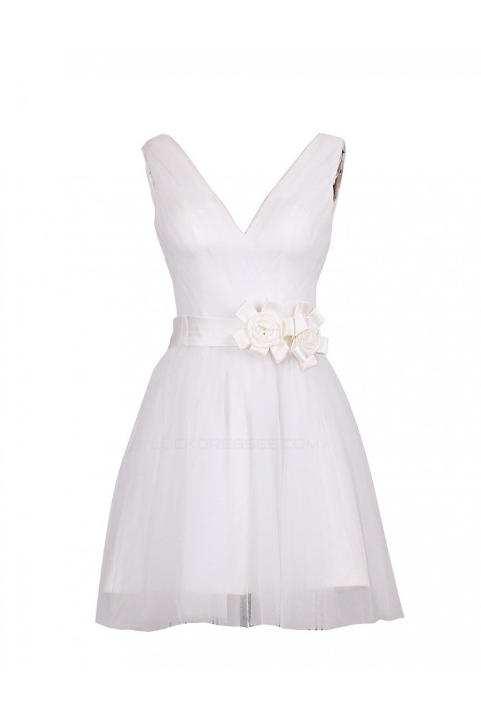 A-Line V-Neck Short Bridesmaid Dresses/Wedding Party Dresses BD010024