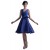 A-Line V-Neck Short Blue Chiffon Bridesmaid Dresses/Wedding Party Dresses BD010036