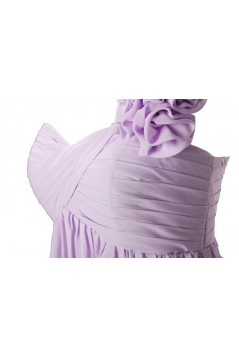Empire One-Shoulder Long Purple Chiffon Bridesmaid Dresses/Wedding Party Dresses/Maternity Dresses BD010037