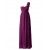 Empire One-Shoulder Long Purple Chiffon Bridesmaid Dresses/Wedding Party Dresses/Maternity Dresses BD010037
