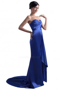 Trumpet/Mermaid Sweetheart Blue Long Bridesmaid Dresses/Wedding Party Dresses BD010042