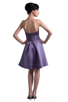 A-Line Sweetheart Short Satin Bridesmaid Dresses/Wedding Party Dresses BD010046