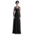 Sheath/Column Halter Long Black Chiffon Bridesmaid Dresses/Wedding Party Dresses BD010047