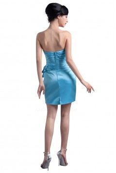 Short/Mini Strapless Blue Bridesmaid Dresses/Wedding Party Dresses BD010054