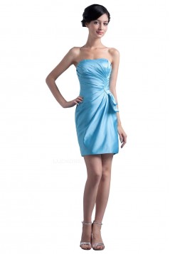 Short/Mini Strapless Blue Bridesmaid Dresses/Wedding Party Dresses BD010054