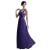 Sheath/Column Halter Long Purple Chiffon Bridesmaid Dresses/Wedding Party Dresses BD010056