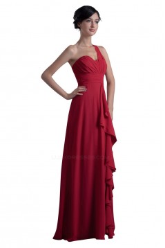 One-Shoulder Long Chiffon Bridesmaid Dresses/Wedding Party Dresses BD010058