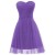 A-Line Sweetheart Short Purple Tulle Bridesmaid Dresses/Wedding Party Dresses BD010070