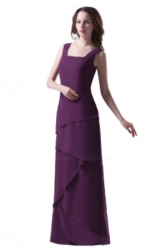 A-Line Straps Long Chiffon Bridesmaid Dresses/Wedding Party Dresses BD010072
