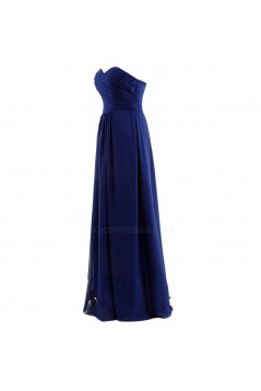 A-Line Sweetheart Long Blue Chiffon Bridesmaid Dresses/Wedding Party Dresses BD010076