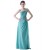 Sheath/Column One-Shoulder Long Blue Chiffon Bridesmaid Dresses/Wedding Party Dresses BD010086