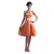 A-Line Strapless Orange Short Satin Bridesmaid Dresses/Wedding Party Dresses BD010097