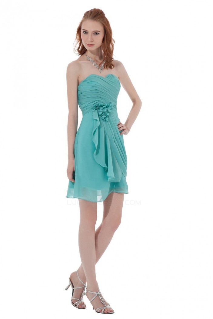 A-Line Sweetheart Short/Mini Chiffon Bridesmaid Dresses/Wedding Party Dresses BD010099