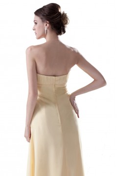 A-Line Strapless Long Black Chiffon Bridesmaid Dresses/Wedding Party Dresses BD010101