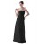 A-Line Strapless Long Black Chiffon Bridesmaid Dresses/Wedding Party Dresses BD010101