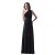 A-Line One-Shoulder Long Black Chiffon Bridesmaid Dresses/Wedding Party Dresses BD010117