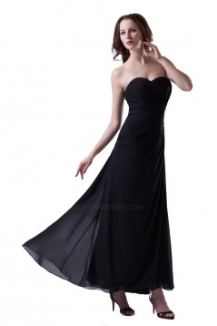 A-Line Sweetheart Long Black Chiffon Bridesmaid Dresses/Wedding Party Dresses BD010119