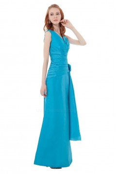 A-Line V-Neck Long Bridesmaid Dresses/Wedding Party Dresses BD010120