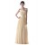 Sheath/Column Halter Long Yellow Chiffon Bridesmaid Dresses/Wedding Party Dresses BD010121