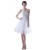 A-Line One-Shoulder Beaded White Short Bridesmaid Dresses/Wedding Party Dresses BD010123