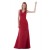 V-Neck Long Red Bridesmaid Dresses/Wedding Party Dresses BD010126