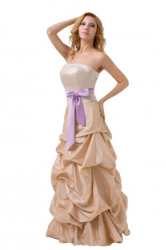 Ball Gown Strapless Long Bridesmaid Dresses/Wedding Party Dresses BD010140