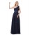 Sheath/Column One-Shoulder Beaded Navy Blue Long Bridesmaid Dresses/Wedding Party Dresses/Evening Dresses BD010153
