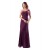 Sheath/Column One-Shoulder Grape Long Chiffon Bridesmaid Dresses/Wedding Party Dresses BD010154