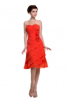 A-Line Sweetheart Short Chiffon Bridesmaid Dresses/Wedding Party Dresses BD010160