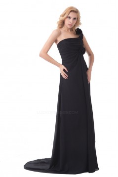 Empire One-Shoulder Long Chiffon Bridesmaid Dresses/Wedding Party Dresses/Maternity Dresses BD010164