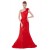 Trumpet/Mermaid One-Shoulder Long Red Bridesmaid Dresses/Wedding Party Dresses BD010166