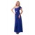 Sheath/Column One-Shoulder Royal Blue Long Chiffon Bridesmaid Dresses/Wedding Party Dresses BD010179