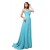 A-Line Sweetheart Long Blue Chiffon Bridesmaid Dresses/Wedding Party Dresses BD010183