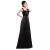 A-Line Straps Sleeveless Long Black Satin Bridesmaid Dresses/Wedding Party Dresses BD010187