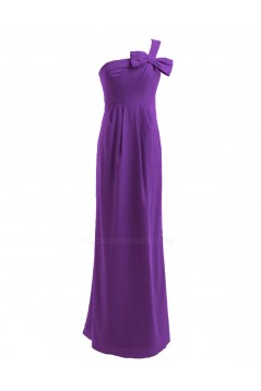 Sheath/Column One-Shoulder Long Chiffon Bridesmaid Dresses/Wedding Party Dresses BD010196