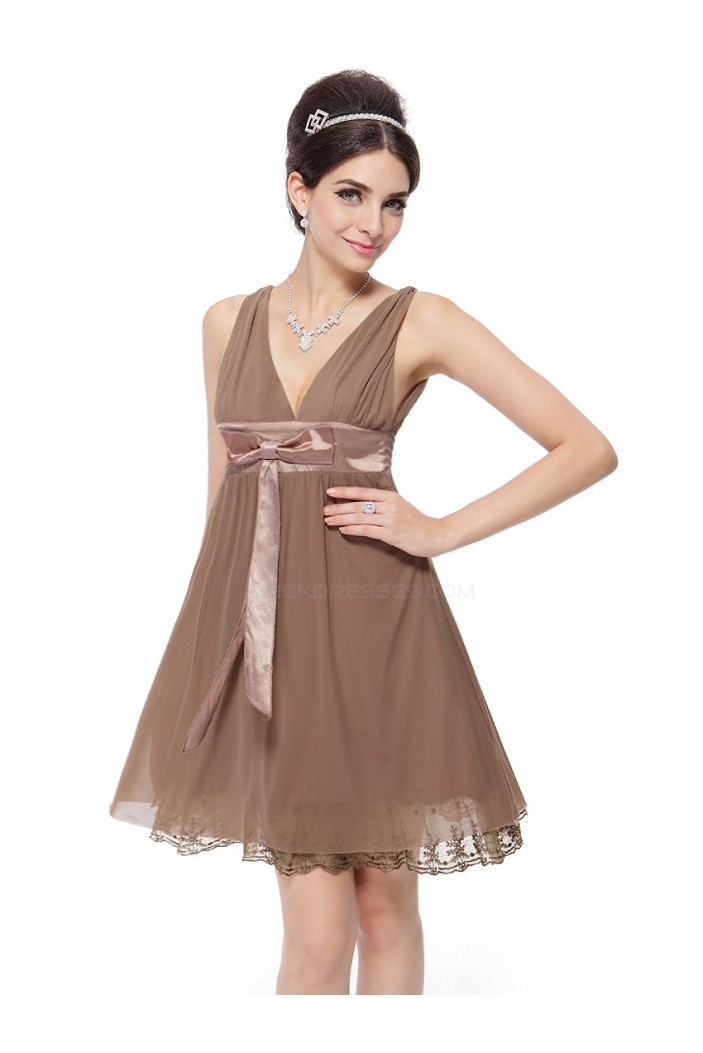 Empire Short V-Neck Floor-Length Bridesmaid Dresses/Wedding Party Dresses/Maternity Dresses BD010209