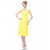 A-Line Straps Yellow Chiffon Short Bridesmaid Dresses/Wedding Party Dresses BD010215