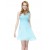 A-Line One-Shoulder Short Blue Chiffon Bridesmaid Dresses/Wedding Party Dresses BD010218