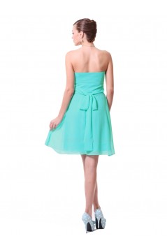A-Line Empire Sweetheart Green Chiffon Short Bridesmaid Dresses/Wedding Party Dresses/Maternity Dresses BD010227