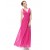 A-Line V-Neck Hot Pink Long Chiffon Bridesmaid Dresses/Wedding Party Dresses BD010241